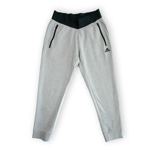 Adidas Women's Jogger Pants Small ID Stadium Grey Black Activewear Sportswear